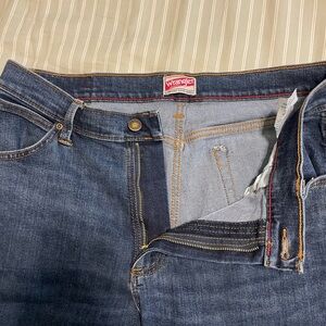 Wrangler Straight Leg Dark Blue Denim Jeans